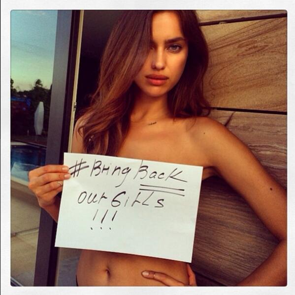 Boko Haram: Irina Shayk la fiancée de CR7 pose nue pour soutenir les lycéennes enlevées