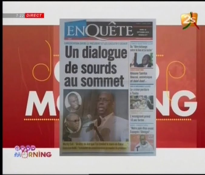 Vidéo: Revue de presse du 16 Septembre 2014 (2Stv).Regardez