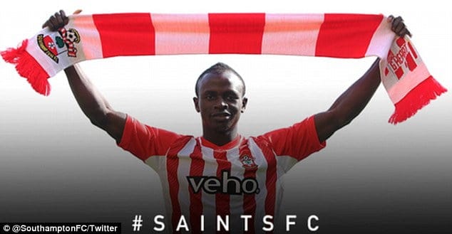 Sadio Mané titulaire et décisif pour son premier match.  Arsenal-Southampton (1-2)