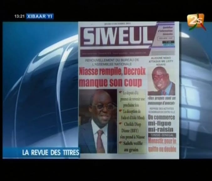 Vidéo: Revue de presse du 15 Octobre 2014 (2stv).Regardez