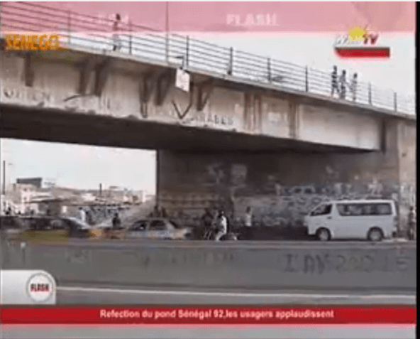 Vidéo: Refection du pont Senegal 92, les usagers applaudissent. Regardez