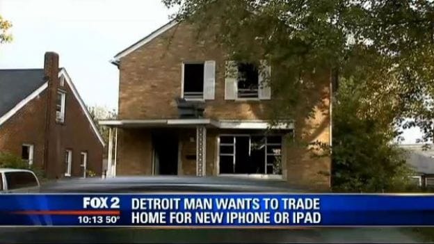Il  échange sa maison contre un iPhone