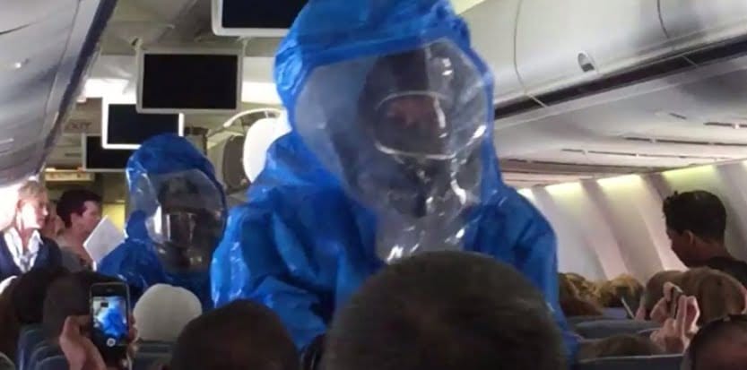 VIDEO. Il crie « J’ai Ebola » dans l’avion et sème la panique