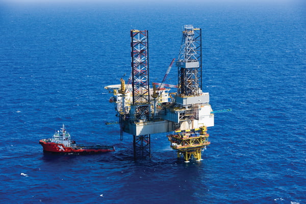 Oil exploration platform in Vietnamese waters in the Gulf of Thailand
