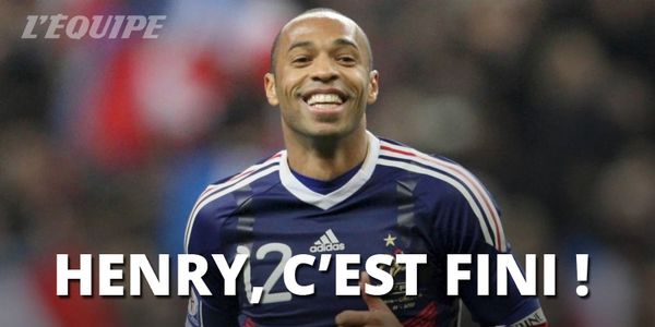 Thierry Henry annonce l’arrêt de sa carrière. Il devient consultant