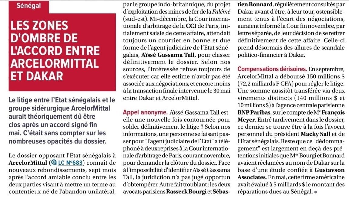 « La lettre du continent » se penche sur le scandale Mittal. Lisez l’article