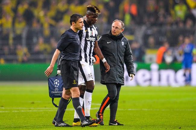 Pogba absent presque deux mois