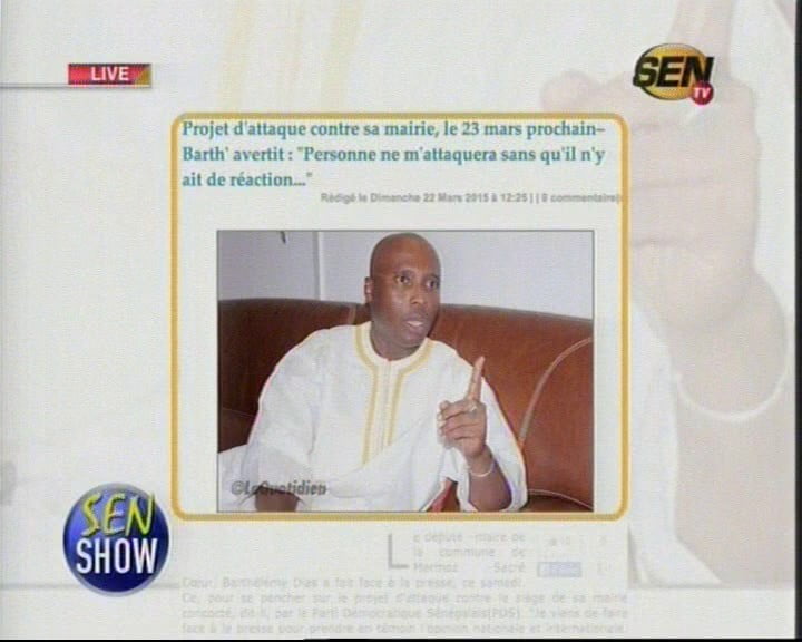 Vidéo: Barthélemy Dias avertit : « Personne ne m&rsquo;attaquera sans qu&rsquo;il n »y ait de réaction… »
