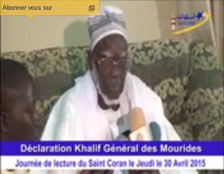 Vidéo-Ndigeul du Khalife des Mourides sur la journée de lecture du Saint Coran du 30 avril