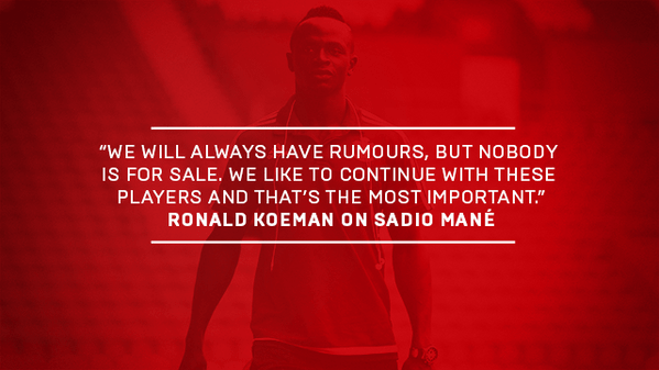 Ronald Koeman clôt le débat sur un départ de Sadio Mané à Manchester United
