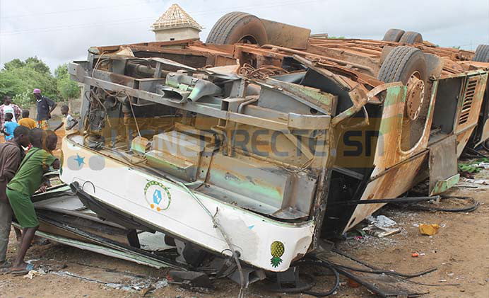 Un bus se renverse sur l’axe Fatick-Kaolack: 3 morts et 29 blessés