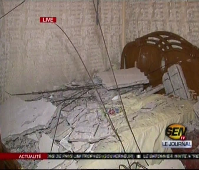 Vidéo- La dalle d’une chambre s’effondre et fait un blessé