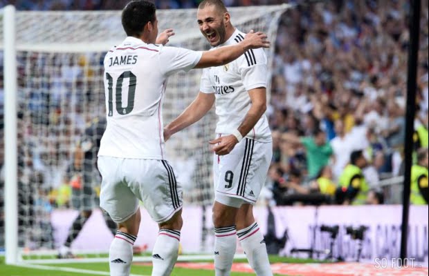 Real de Madrid : Benzema et James dans le groupe pour affronter le Barça