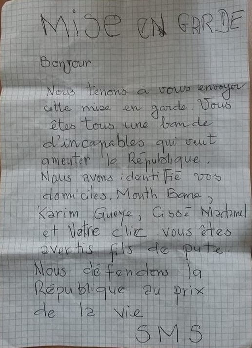 jubanti senegal, menace mort