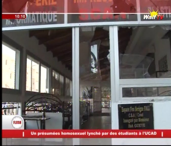 Vidéo. le restaurant de l’Ucad où s’est caché le présumé homosexuel a été saccagé. Regardez