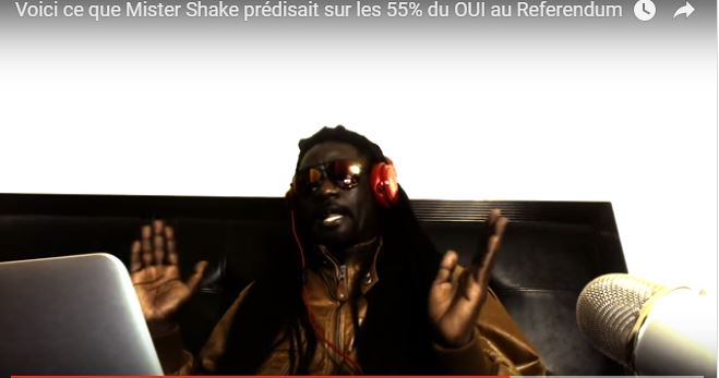 Vidéo: Voici ce que predisait Mister Shake sur les 55% du Oui