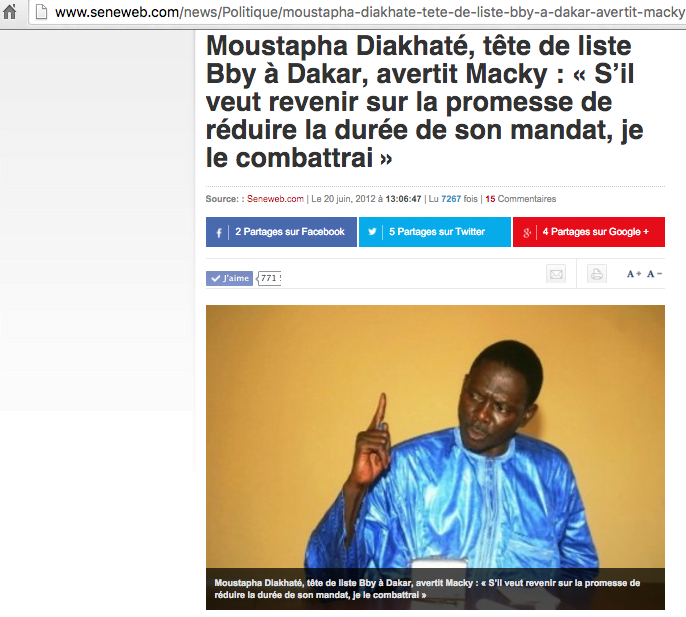 Quand Moustapha Diakhaté menaçait de combattre Macky Sall en cas de wax waxeet