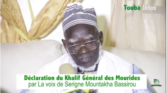 Vidéo-Déclaration du Khalife général des Mourides par la voix de Serigne Mountakha