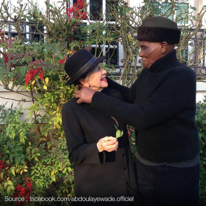Photo-Moment de complicité entre Me Wade et sa femme