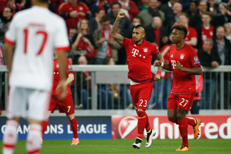 Ligue des champions: Vidal assure le service minimum pour le Bayern