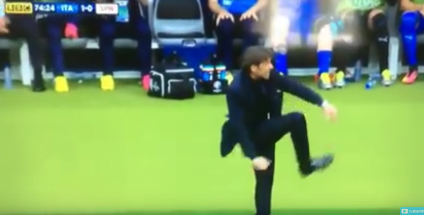 Vidéo: Antonio Conté a une passion démesurée pour le foot. Regardez!