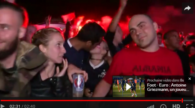 Euro-fan zone Nice: un supporter soupçonné d’avoir blessé deux personnes avec un fumigène dans le rectum