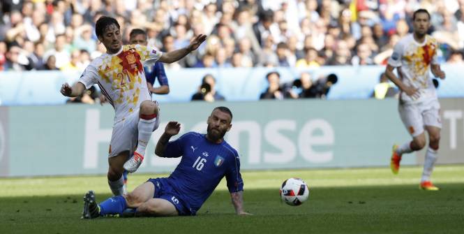 Allemagne/Italie: De Rossi incertain, Candreva forfait côté italien