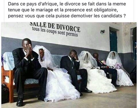 Insolite: Le divorce se fait en tenue de mariage