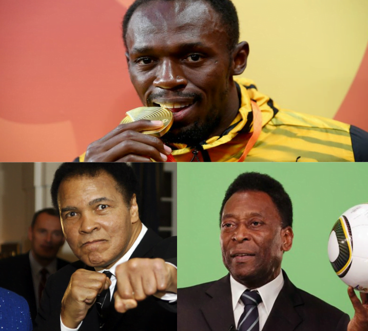 Usain Bolt se voit aussi grand que Pélé et Mohammed Ali
