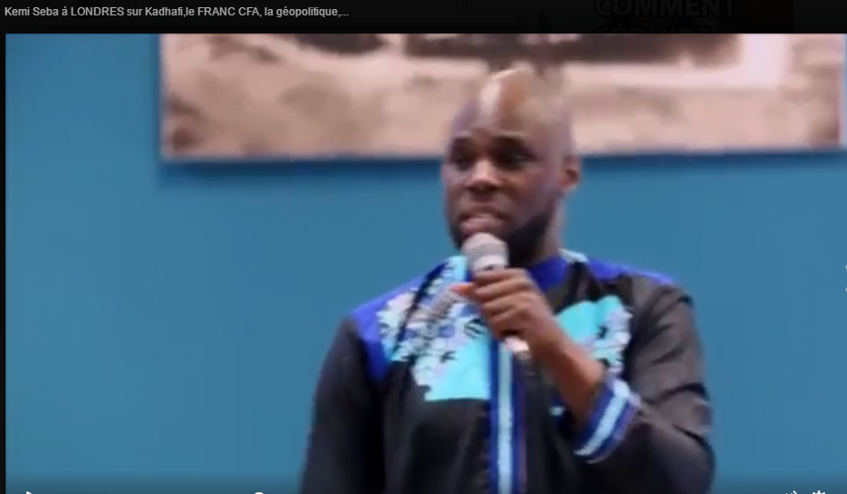 Vidéo:Kemi Séba fait l’éloge de Khadafi à Londres. Regardez!