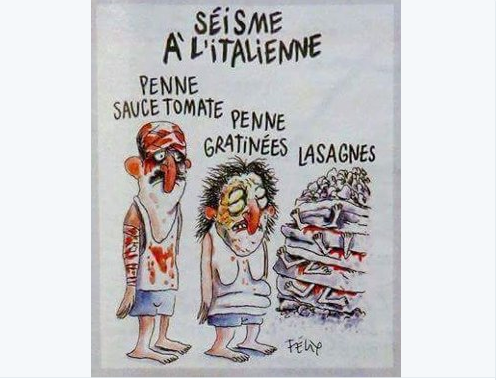 L’Italie n’est plus « Charlie » après un dessin de Charlie Hebdo sur le séisme