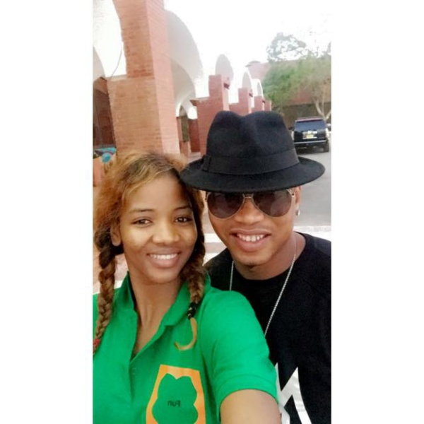 Photo: Le « Lion » El Hadji Diouf en toute complicité avec la « Lionne » Oumou Khairy Thiam