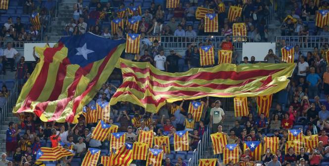 Barça : nouveau déploiement de drapeaux indépendantistes catalans au Camp Nou