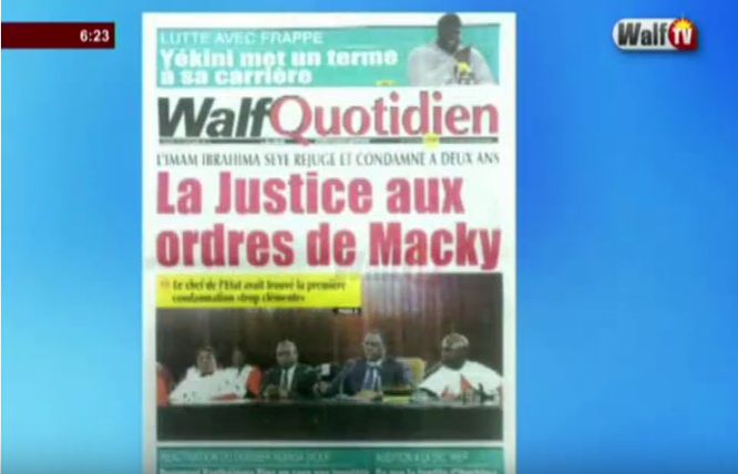 Vidéo – Revue de presse du 18 octobre 2016 avec walf Tv ! Regardez !