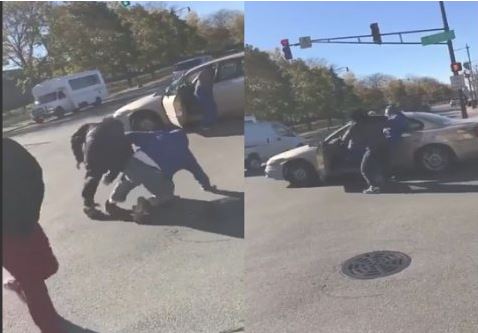 Vidéo – Scandale : Un partisan de Donald Trump sauvagement battu par des jeunes noirs…!