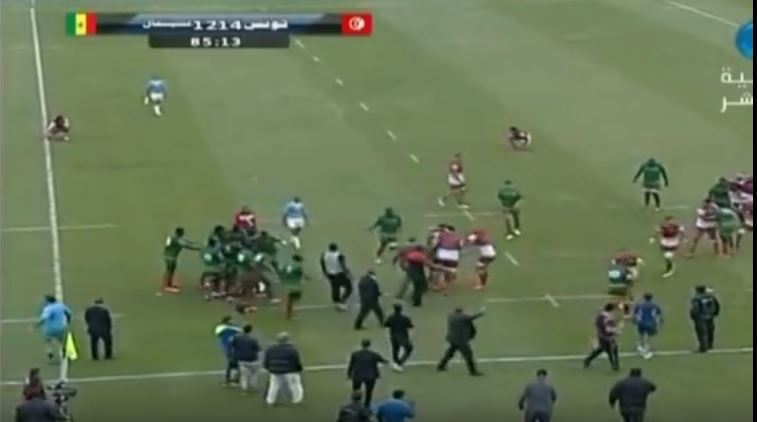 Vidéo : bagarre générale en finale de la Coupe d’Afrique de rugby entre Sénégal et la Tunisie – Regardez