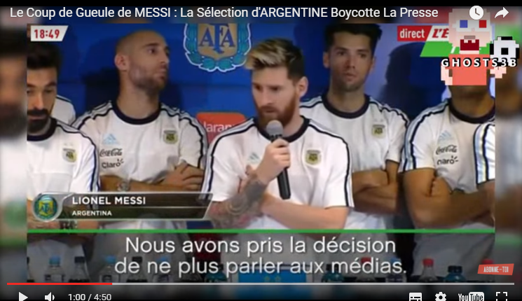 Vidéo – l&rsquo;insolite conférence de Presse de Lionel Messi et ses coéquipiers de l&rsquo;Argentine