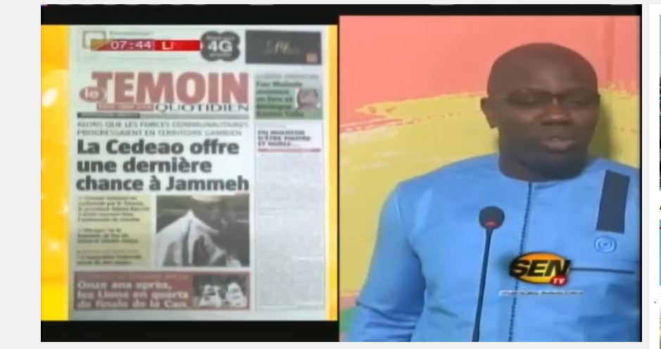 Vidéo- Revue de presse d’Ahmed Aidara du vendredi janvier 2017…Regardez !