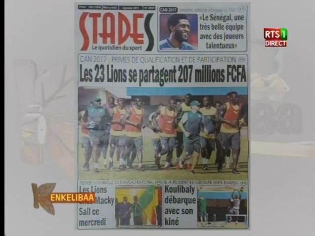 Vidéo : Revue de presse du Mercredi 04 Janvier 2017 avec la RTS1 ! Regardez !