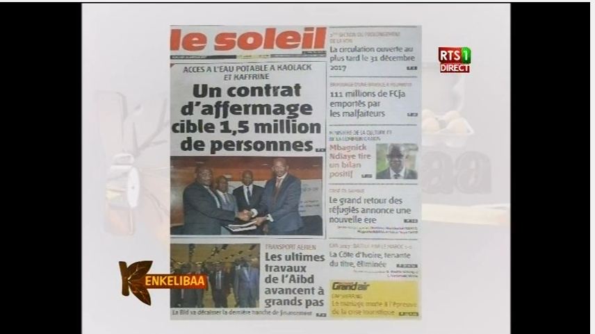 Vidéo : Revue revue de presse du mercredi 25 janvier 2017 avec la Rts1! Regardez !