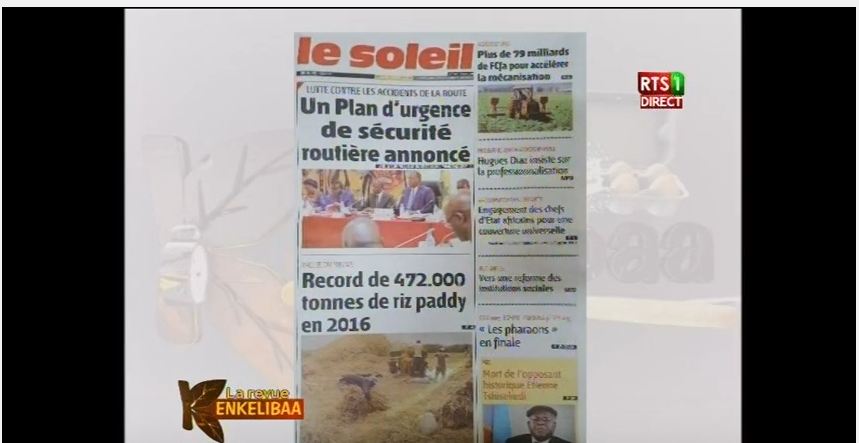 Vidéo : Revue de presse du jeudi 02 février 2017 avec la Rts1…Regardez !