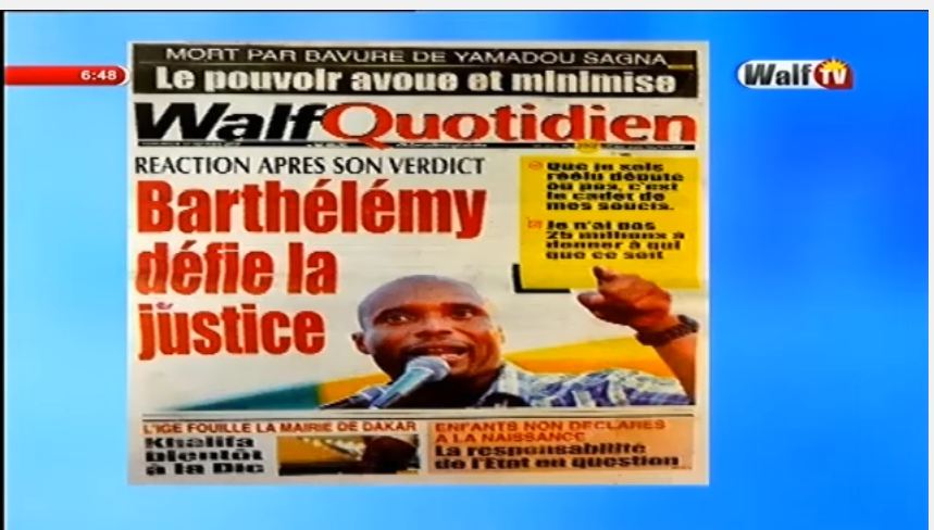 Vidéo : Revue de presse du vendredi 17 février 2017 avec la Walf Tv…Regardez !