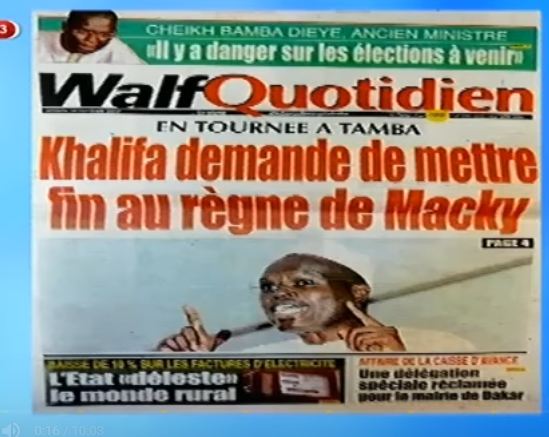Vidéo : Revue de presse du mardi 28 février 2017 avec la Walf Tv…Regardez !