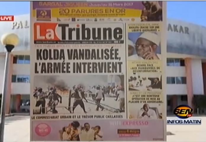 Vidéo – Revue de presse d’Ahmed Aidara du mercredi 15  mars  mars 2017….Regardez !
