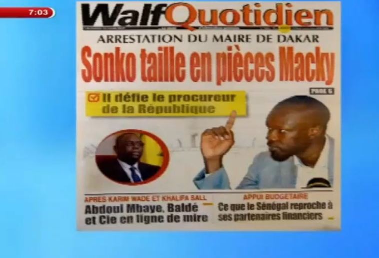 Vidéo : Revue de presse du vendredi 10 mars 2017 avec la Walf Tv…Regardez !