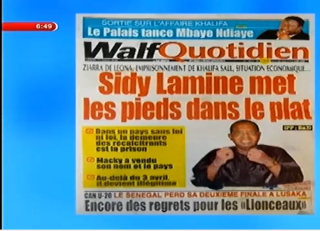 Vidéo : Revue de presse du  lundi 13 mars 2017 avec la Walf Tv…Regardez !