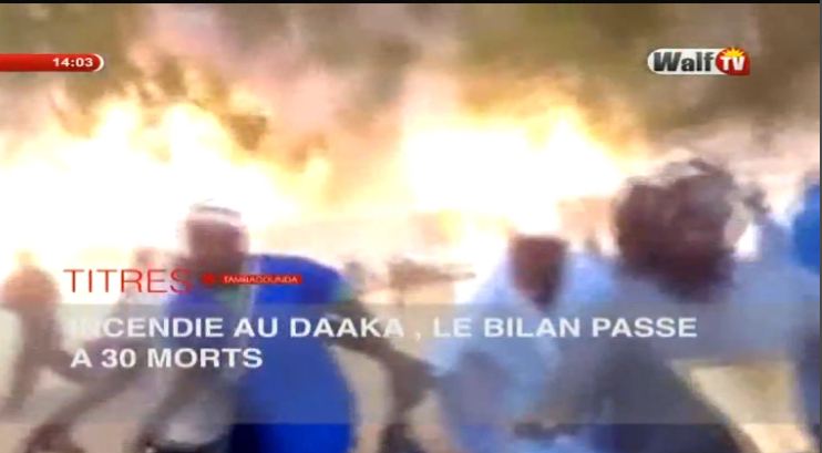 Vidéo – Incendie au Dakaa de médina gounass : le bilan s’alourdit et passe à 30 morts…