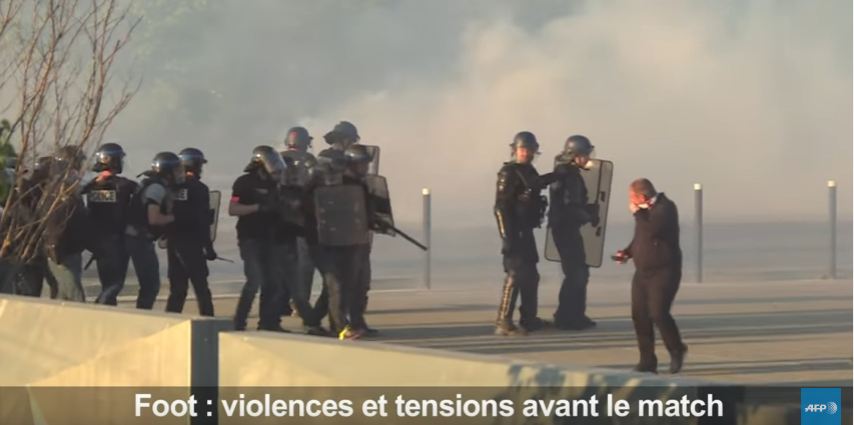 Vidéo – Foot : Violences et tensions lors du match Lyon-Besiktas quart de finale Europa League…