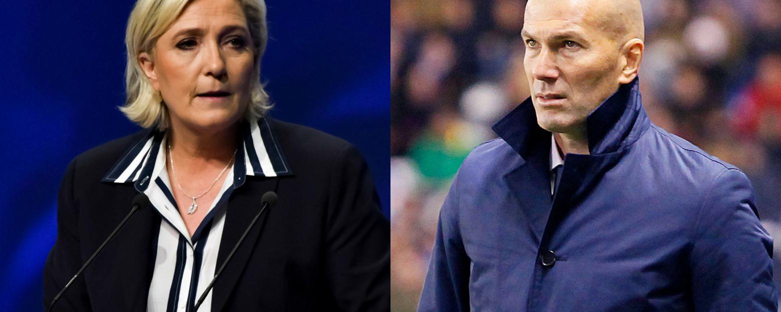 Marine Le Pen répond à Zidane : « Avec ce qu’il gagne, je comprends qu’il vote Macron »