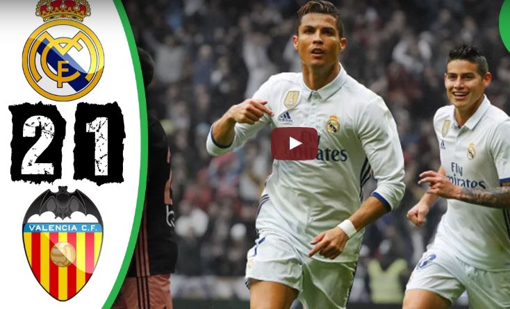 Vidéo – Le Real Madrid arrache la victoire contre Valence (2-1) – Résumé